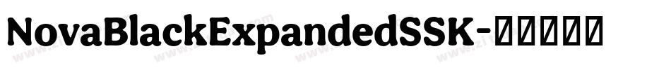 NovaBlackExpandedSSK字体转换