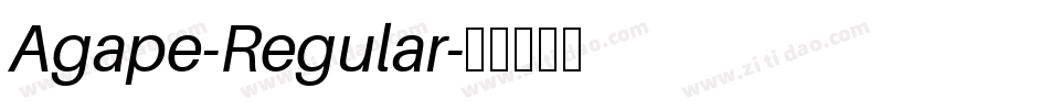 Agape-Regular字体转换
