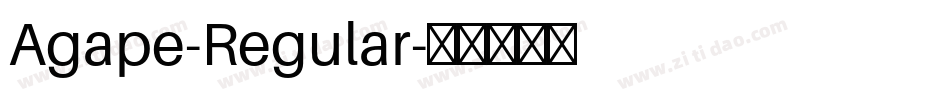 Agape-Regular字体转换