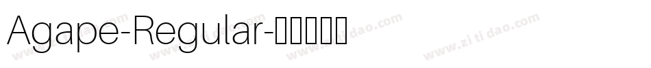 Agape-Regular字体转换
