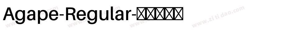 Agape-Regular字体转换