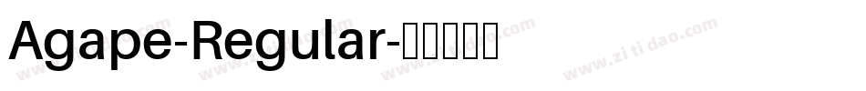 Agape-Regular字体转换