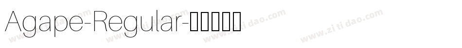 Agape-Regular字体转换