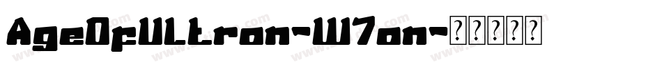 AgeOfUltron-W7on字体转换