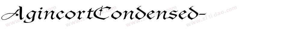 AgincortCondensed字体转换