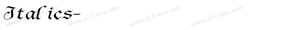 Italics字体转换
