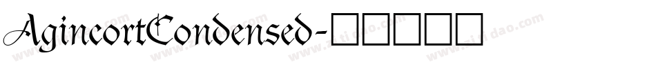 AgincortCondensed字体转换