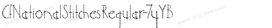 CfNationalStitchesRegular-7yYB字体转换
