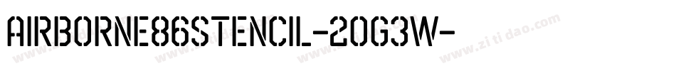 Airborne86Stencil-2Og3W字体转换