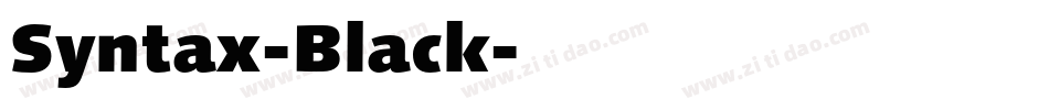 Syntax-Black字体转换