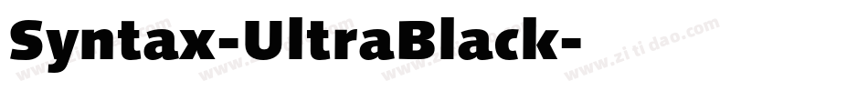 Syntax-UltraBlack字体转换