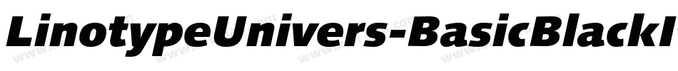 LinotypeUnivers-BasicBlackItalic字体转换