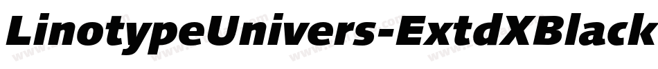 LinotypeUnivers-ExtdXBlackItalic字体转换