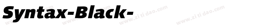 Syntax-Black字体转换