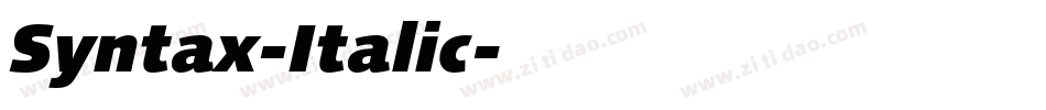 Syntax-Italic字体转换
