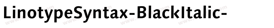 LinotypeSyntax-BlackItalic字体转换