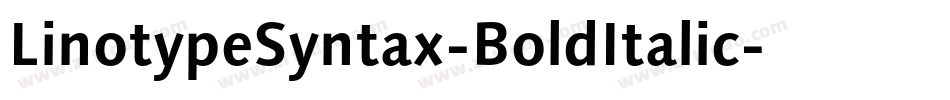 LinotypeSyntax-BoldItalic字体转换