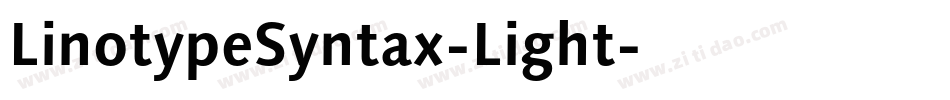 LinotypeSyntax-Light字体转换