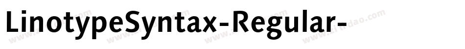 LinotypeSyntax-Regular字体转换
