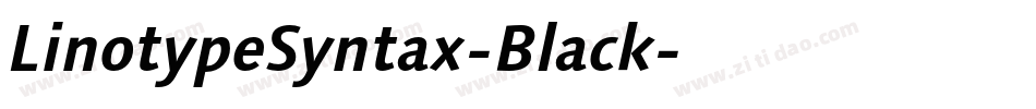 LinotypeSyntax-Black字体转换