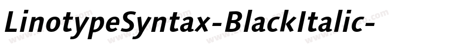 LinotypeSyntax-BlackItalic字体转换