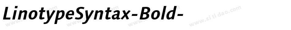 LinotypeSyntax-Bold字体转换