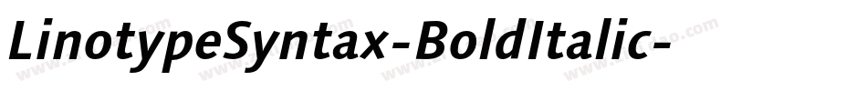 LinotypeSyntax-BoldItalic字体转换