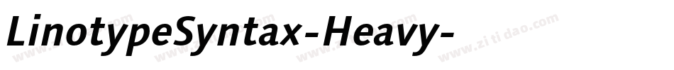 LinotypeSyntax-Heavy字体转换