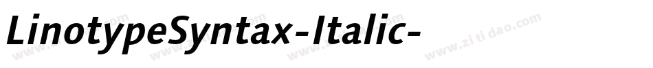 LinotypeSyntax-Italic字体转换