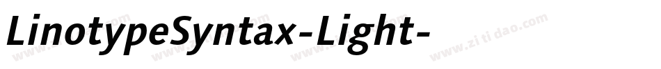 LinotypeSyntax-Light字体转换