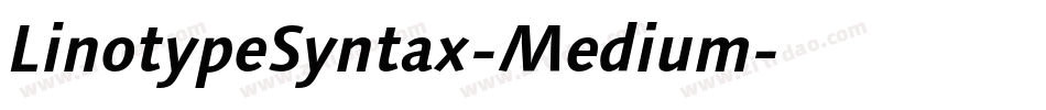 LinotypeSyntax-Medium字体转换