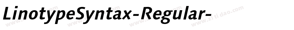 LinotypeSyntax-Regular字体转换