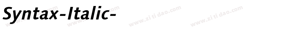 Syntax-Italic字体转换