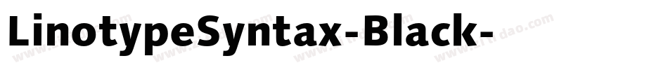 LinotypeSyntax-Black字体转换