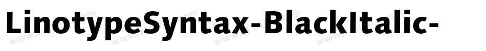 LinotypeSyntax-BlackItalic字体转换