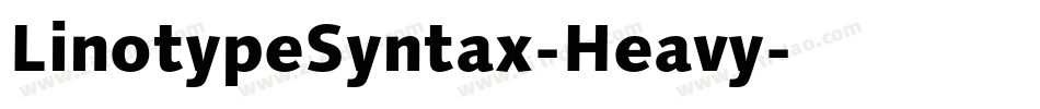 LinotypeSyntax-Heavy字体转换