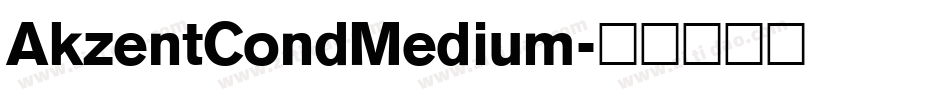 AkzentCondMedium字体转换