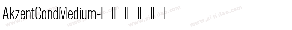 AkzentCondMedium字体转换