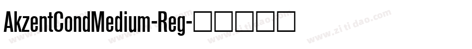 AkzentCondMedium-Reg字体转换
