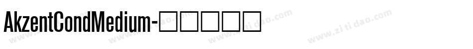 AkzentCondMedium字体转换