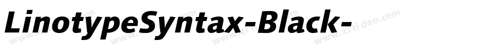 LinotypeSyntax-Black字体转换
