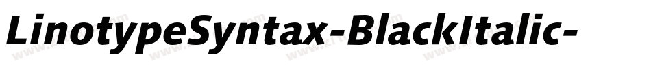 LinotypeSyntax-BlackItalic字体转换