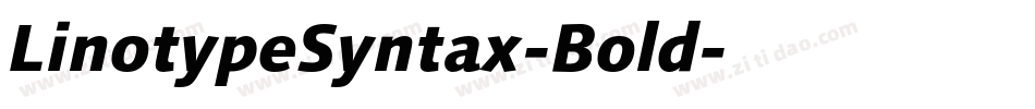 LinotypeSyntax-Bold字体转换