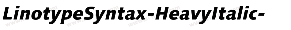 LinotypeSyntax-HeavyItalic字体转换