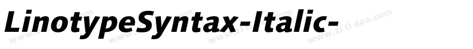 LinotypeSyntax-Italic字体转换