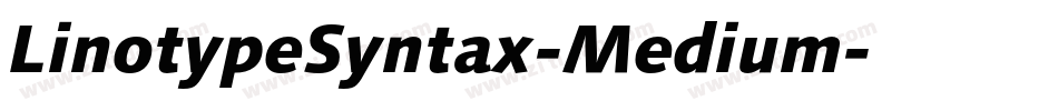 LinotypeSyntax-Medium字体转换