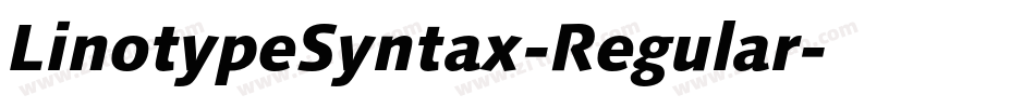 LinotypeSyntax-Regular字体转换