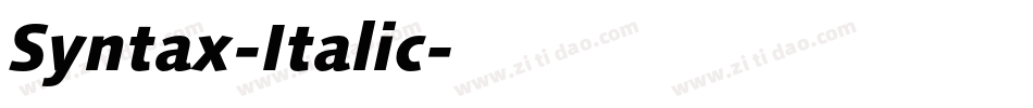 Syntax-Italic字体转换