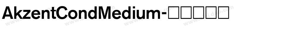 AkzentCondMedium字体转换