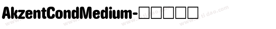 AkzentCondMedium字体转换